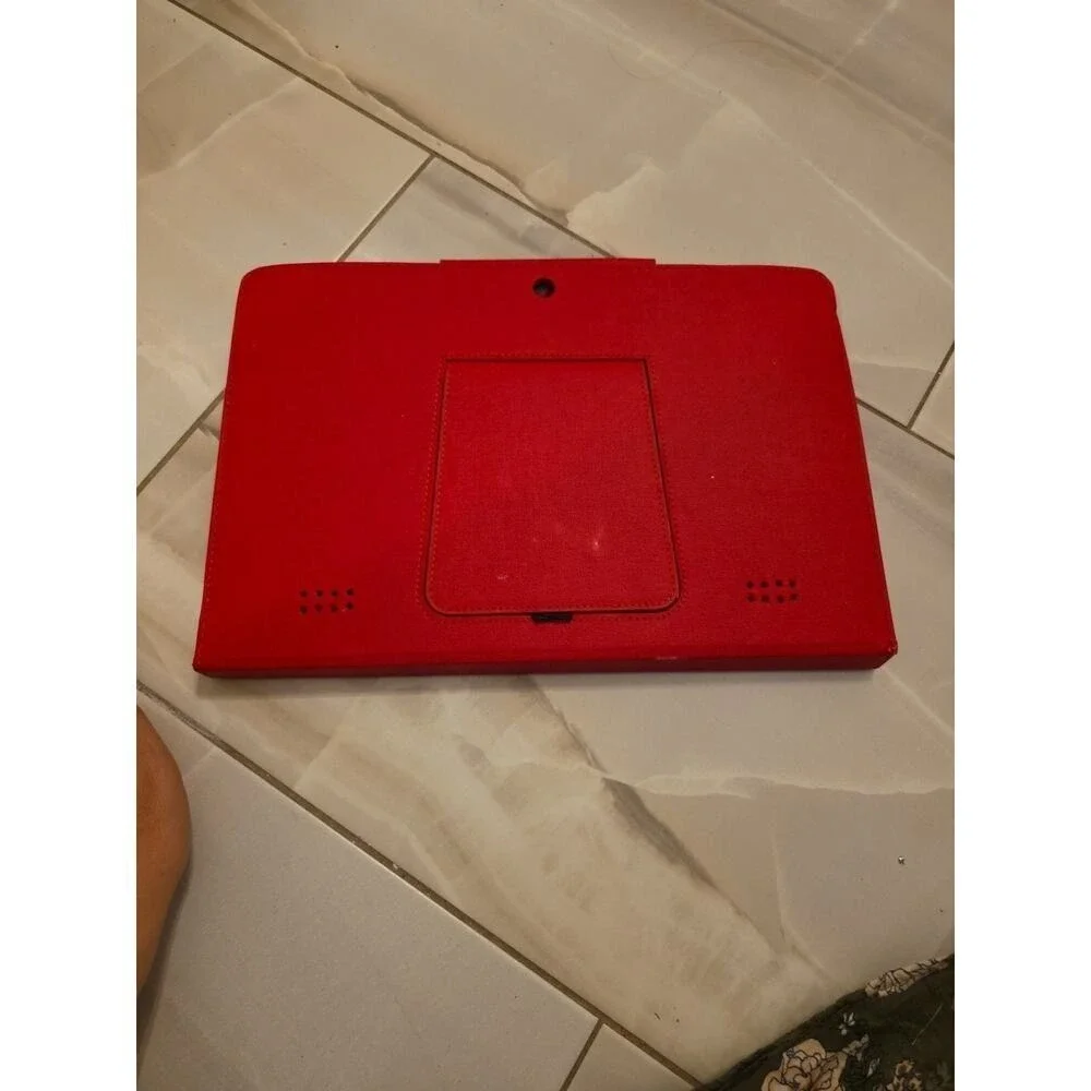 Bluetooth Tablet Keyboard Folio‎ Case Red Model KBT13 Wireless QWERTY Slim F1